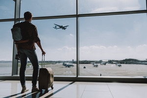 Person in an airport